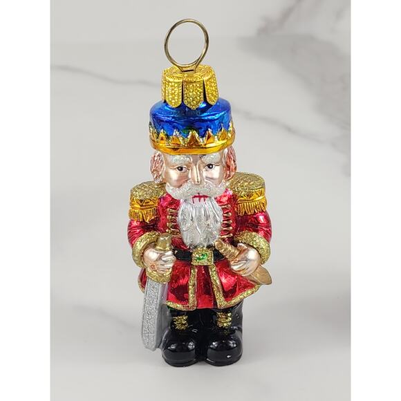 TWC Christmas Tree Ornaments Santa Snowman Nutcracker 4" Resin 90s Holidays x4 - Picture 6 of 15